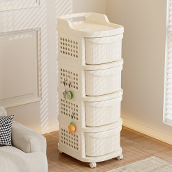 Drawer-Type Trolley Storage Rack Multi-Layer Floor-Standing Baby Products Toy Snack Storage Shelf Living Room Storage Cabinet Drawer-Type Trolley Storage Rack Multi-Layer Floor-Standing Baby Products Toy Snack Storage Shelf Living Room Storage Cabinet