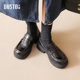 Dadong 2025 autumn new women's singles shoes British style versatile round-toe loafers fashionable thick-soled leather shoes Dadong 2025 autumn new women's singles shoes British style versatile round-toe loafers fashionable thick-soled leather shoes