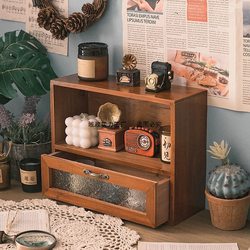 Desktop storage rack sundries storage desk solid wood storage rack multi-layer cosmetics storage organizer rack dressing table Desktop storage rack sundries storage desk solid wood storage rack multi-layer cosmetics storage organizer rack dressing table