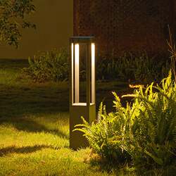 Outdoor solar lawn lights waterproof courtyard lights villa garden landscape lights simple modern square circumferential street lamp posts Outdoor solar lawn lights waterproof courtyard lights villa garden landscape lights simple modern square circumferential street lamp posts