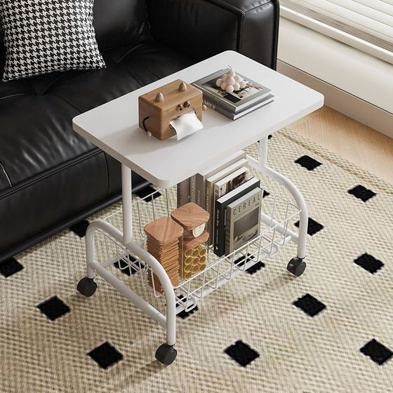 Quick-fashion sofa side table movable living room small cart storage rack with wheels cream style small coffee table household simple small
Quick-fashion sofa side table movable living room small cart storage rack with wheels cream style small coffee table household simple small