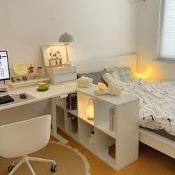 Semi-Enclosed Bedside Partition Grid Cabinet Bedroom Storage Cabinet Bedside Bookshelf Storage Rack Floor-Standing Bed End Storage Accessories Semi-Enclosed Bedside Partition Grid Cabinet Bedroom Storage Cabinet Bedside Bookshelf Storage Rack Floor-Standing Bed End Storage Accessories