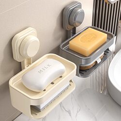 Suction cup household high-end drain soap rack storage rack Suction cup household high-end drain soap rack storage rack