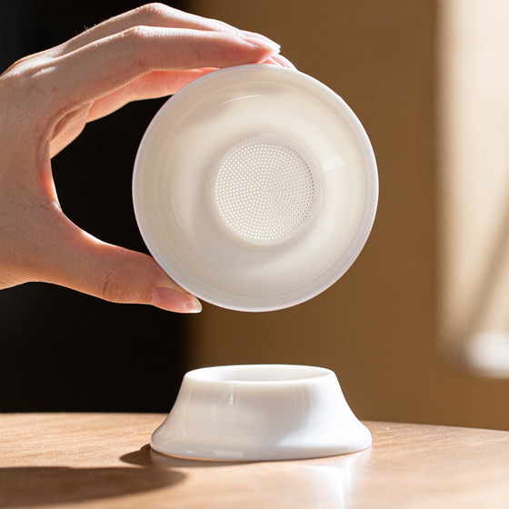 All -porcelain integrated tea leakage device Dehua white porcelain sheep, sheep, jade porcelain fine pore ceramic tea filter tea partition tea ceremony
All -porcelain integrated tea leakage device Dehua white porcelain sheep, sheep, jade porcelain fine pore ceramic tea filter tea partition tea ceremony