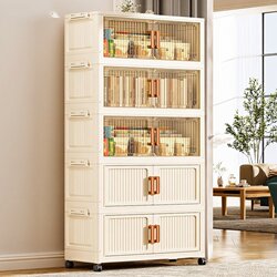 Double-Door Foldable Storage Box for Home Use, Clothes Storage Cabinet, Organizing Box, Multi-Layer Toy and Snack Storage Box Double-Door Foldable Storage Box for Home Use, Clothes Storage Cabinet, Organizing Box, Multi-Layer Toy and Snack Storage Box