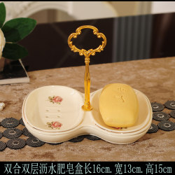European high-temperature ceramic double-layer drain soap dish portable shelf soap dish single-layer soap dish bathroom home gift European high-temperature ceramic double-layer drain soap dish portable shelf soap dish single-layer soap dish bathroom home gift
