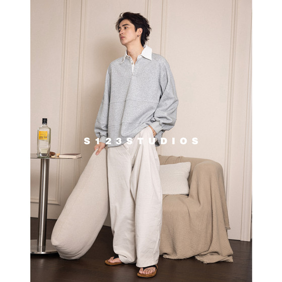 S123 trendy brand POLO shirt collar fake two-piece long-sleeved sweatshirt men's American versatile simple couple top trendy
S123 trendy brand POLO shirt collar fake two-piece long-sleeved sweatshirt men's American versatile simple couple top trendy