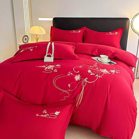 Class A Washed Cotton Fur Embroidery Wedding Four-Piece Set National Trend High Grade Super Soft Knitted Quilt Cover Bed Sheets
Class A Washed Cotton Fur Embroidery Wedding Four-Piece Set National Trend High Grade Super Soft Knitted Quilt Cover Bed Sheets