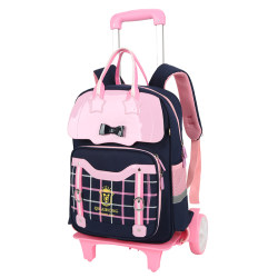 Elementary school students' trolley schoolbag girls 6-12 years old children's three-wheeled hand-drag large-capacity backpack 1-3-6 grade 5 Elementary school students' trolley schoolbag girls 6-12 years old children's three-wheeled hand-drag large-capacity backpack 1-3-6 grade 5