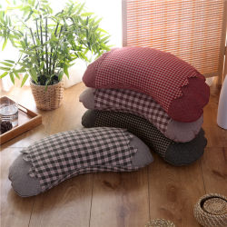 Korean style neck pillow washed cotton crescent pillowcase single full buckwheat shell pillow core adult student buckwheat shell leather pillow Korean style neck pillow washed cotton crescent pillowcase single full buckwheat shell pillow core adult student buckwheat shell leather pillow