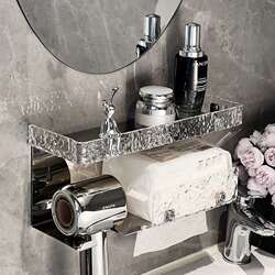 Bathroom storage rack without punching stainless steel bathroom toilet washstand mirror front wall-mounted storage rack with blowtorch rack Bathroom storage rack without punching stainless steel bathroom toilet washstand mirror front wall-mounted storage rack with blowtorch rack