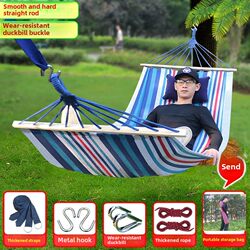 Anti-Rollover Canvas Hammock for Adults, Outdoor Sleeping, Single or Double, Tree Hanging, Popular on Social Media, Suspended Room, Outdoor Swing Anti-Rollover Canvas Hammock for Adults, Outdoor Sleeping, Single or Double, Tree Hanging, Popular on Social Media, Suspended Room, Outdoor Swing