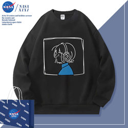NASA Lonely Rock Joint Sweatshirt Men's Crewneck Autumn and Winter Yamada Liang Goto Single Anime Clothes with Velvet Jacket NASA Lonely Rock Joint Sweatshirt Men's Crewneck Autumn and Winter Yamada Liang Goto Single Anime Clothes with Velvet Jacket