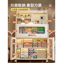 Baby feeding table children's toy storage rack floor-standing household storage box storage baby clothes storage cabinet Baby feeding table children's toy storage rack floor-standing household storage box storage baby clothes storage cabinet