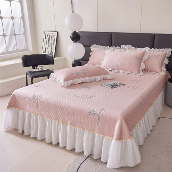 Summer Class A cool iced bean cool p mat three-piece set bed cover skirt lace edge bed sheet iced silk mat air conditioning soft mat
Summer Class A cool iced bean cool p mat three-piece set bed cover skirt lace edge bed sheet iced silk mat air conditioning soft mat
