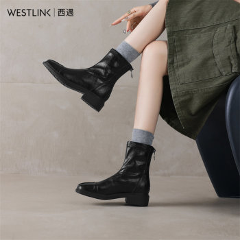 Xiyuju good-looking thick heel short boots for women 2025 new style Xiyuju good-looking thick heel short boots for women 2025 new style
