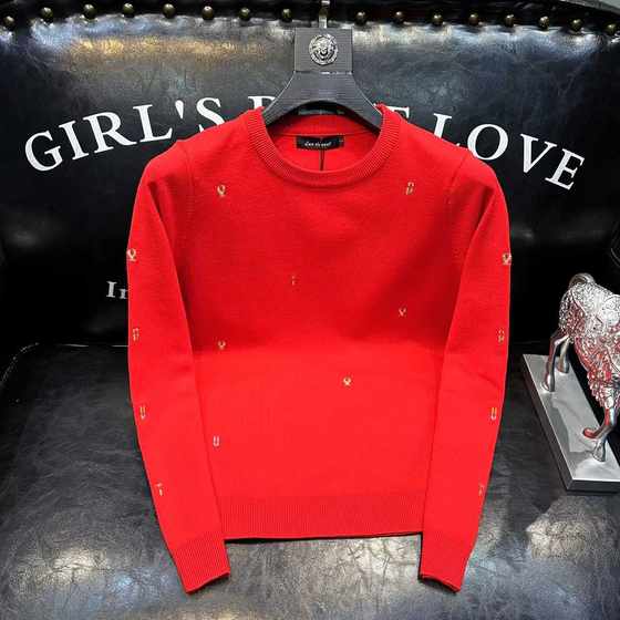 Autumn and winter men's round neck long sleeve red sweater sweater sweater men's zodiac year trendy base and thermal inner wear
Autumn and winter men's round neck long sleeve red sweater sweater sweater men's zodiac year trendy base and thermal inner wear
