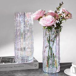 Glass Vase for Living Room Flower Arrangement, Light Luxury, High-End Feel, Transparent, Water-Cultured, Mood-Enhancing, New Home Stability Ornament, Dried Flowers, Hydroponic Glass Vase for Living Room Flower Arrangement, Light Luxury, High-End Feel, Transparent, Water-Cultured, Mood-Enhancing, New Home Stability Ornament, Dried Flowers, Hydroponic