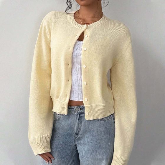 Long-sleeved sweater women's 2025 autumn and winter European and American cross-border cardigan jacket soft short loose slim top
Long-sleeved sweater women's 2025 autumn and winter European and American cross-border cardigan jacket soft short loose slim top