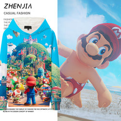 Mario Collaboration Hoodie for Men, 2025 New Autumn Super Mario Merchandise, Boys' Loose-Fitting Jacket Mario Collaboration Hoodie for Men, 2025 New Autumn Super Mario Merchandise, Boys' Loose-Fitting Jacket