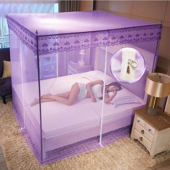 Summer new mosquito net Household princess Feng Lao -style three -open bedding bed curtain home double encrypted mosquito net Summer new mosquito net Household princess Feng Lao -style three -open bedding bed curtain home double encrypted mosquito net