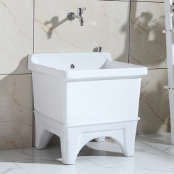 Mop pool ceramic mop pool household mop pool balcony mop pool small bathroom floor mop bucket automatic drain Mop pool ceramic mop pool household mop pool balcony mop pool small bathroom floor mop bucket automatic drain