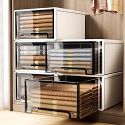 Japanese Clothing Storage Box, Home Wardrobe Drawer-Type Large Capacity Extra-Large Transparent Storage Box Organizer Japanese Clothing Storage Box, Home Wardrobe Drawer-Type Large Capacity Extra-Large Transparent Storage Box Organizer