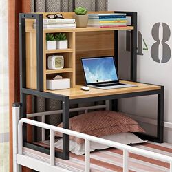 Bed laptop table, bedroom dormitory upper bunk bedside storage rack storage and organization desk bookshelf integrated Bed laptop table, bedroom dormitory upper bunk bedside storage rack storage and organization desk bookshelf integrated