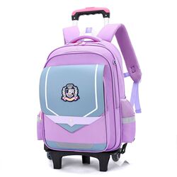 Trolley schoolbag, primary school boy, 6-12 years old, 3-6th grade, hand-drawn girl's trolley case, waterproof stair climbing case 5 Trolley schoolbag, primary school boy, 6-12 years old, 3-6th grade, hand-drawn girl's trolley case, waterproof stair climbing case 5