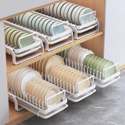Kitchen pull-out dishes storage rack integral cabinet bowl rack pull-out basket drawer type bowl plate plate drain storage rack Kitchen pull-out dishes storage rack integral cabinet bowl rack pull-out basket drawer type bowl plate plate drain storage rack