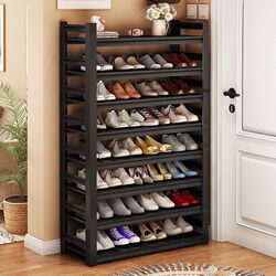 Household steel shoe rack doorway floor-standing multi-layer storage rack iron simple storage rack entrance door rear shoe cabinet Household steel shoe rack doorway floor-standing multi-layer storage rack iron simple storage rack entrance door rear shoe cabinet