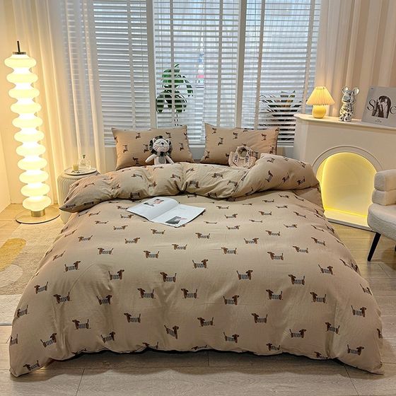 Class a double-layer yarn children's cartoon four-piece set of cotton sheets and quilt cover bedding three-piece set for boys 
Class a double-layer yarn children's cartoon four-piece set of cotton sheets and quilt cover bedding three-piece set for boys