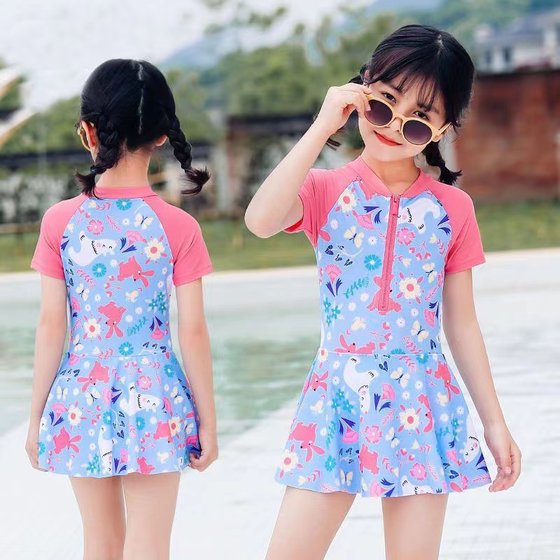 Children's swimsuit girl summer princess baby conjoined swimming skirt professional swimsuit young and small girls 2022 new models Children's swimsuit girl summer princess baby conjoined swimming skirt professional swimsuit young and small girls 2022 new models