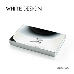 White Design aluminum alloy mirror square soap dish drain soap dish simple high-end bathroom design White Design aluminum alloy mirror square soap dish drain soap dish simple high-end bathroom design