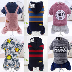 Pet clothes dog four-legged sweatshirt autumn and winter new style Pomeranian Teddy plus velvet Corgi Bichon puppy clothing stars Pet clothes dog four-legged sweatshirt autumn and winter new style Pomeranian Teddy plus velvet Corgi Bichon puppy clothing stars