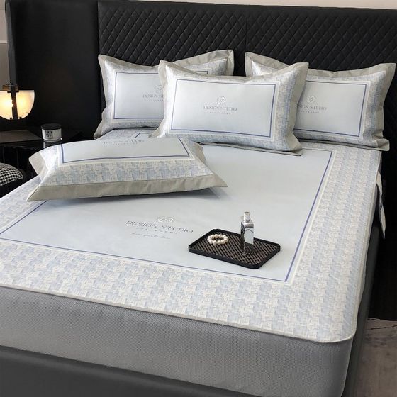 A-Class 900D Maternal and Infant Light Luxury and Minimalist Fitted Sheet with Ice Silk Cool Mat Three Piece Set Machine Washable High end Soft Mat 1.2 A-Class 900D Maternal and Infant Light Luxury and Minimalist Fitted Sheet with Ice Silk Cool Mat Three Piece Set Machine Washable High end Soft Mat 1.2