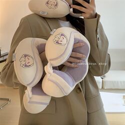 Cute neck pillow, office lunch break pillow, travel portable cartoon embroidered U-shaped pillow Cute neck pillow, office lunch break pillow, travel portable cartoon embroidered U-shaped pillow