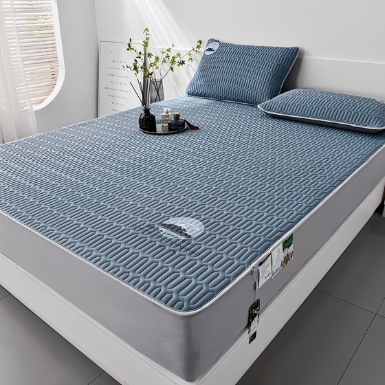 2025 new high-end Class A natural latex mat cool ice silk mat three-piece set thickened cover can be washed 2025 new high-end Class A natural latex mat cool ice silk mat three-piece set thickened cover can be washed