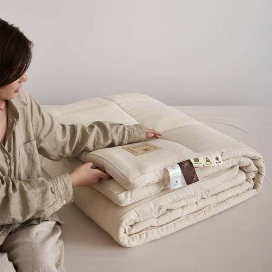 Japanese-style A-type linen mattress Li Guanqi soy fiber close-fitting breathable and warm mattress 1.35 machine washable 
Japanese-style A-type linen mattress Li Guanqi soy fiber close-fitting breathable and warm mattress 1.35 machine washable