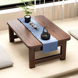 Folding table nanzhu kang table solid wood tatami small coffee table bay window table bed study desk computer low table thickened Folding table nanzhu kang table solid wood tatami small coffee table bay window table bed study desk computer low table thickened