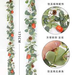 Artificial Eucalyptus Simulated Rattan Wedding Wall Hanging Decoration Green Plant Pumpkin Simulated Eucalyptus Rattan Artificial Eucalyptus Simulated Rattan Wedding Wall Hanging Decoration Green Plant Pumpkin Simulated Eucalyptus Rattan