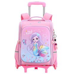 Elementary school student trolley schoolbag girl 1-3456 grade lightweight burden-reducing waterproof large-capacity children climbing stairs shoulder male Elementary school student trolley schoolbag girl 1-3456 grade lightweight burden-reducing waterproof large-capacity children climbing stairs shoulder male