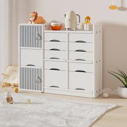 Home storage cabinet children's toy floor-standing living room baby feeding table storage rack baby storage box Home storage cabinet children's toy floor-standing living room baby feeding table storage rack baby storage box