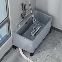 Mop pool balcony wash mop pool outdoor removable household mobile plastic mop pool pool sink mop bucket Mop pool balcony wash mop pool outdoor removable household mobile plastic mop pool pool sink mop bucket