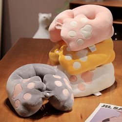 Cute cat claw U-shaped pillow, neck pillow, airplane travel pillow, long-distance high-speed rail sleeping artifact, neck pillow, U-shaped pillow Cute cat claw U-shaped pillow, neck pillow, airplane travel pillow, long-distance high-speed rail sleeping artifact, neck pillow, U-shaped pillow