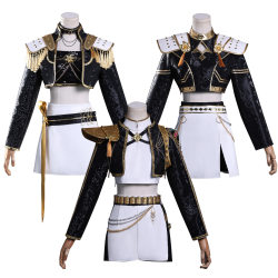 Manluren Korean girl group K-POP Witch Hunter group cos clothing Rumi black style cosplay clothing two-dimensional Manluren Korean girl group K-POP Witch Hunter group cos clothing Rumi black style cosplay clothing two-dimensional