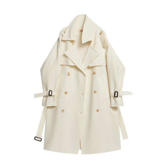 Mid-length white windbreaker jacket for men and women autumn new high-end British style droop loose casual coat jacket
Mid-length white windbreaker jacket for men and women autumn new high-end British style droop loose casual coat jacket