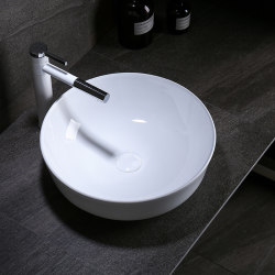Countertop Washbasin for Home, Hotel, Guesthouse Bathroom, Thin-Edge Round Bowl-Shaped Washbasin, Single Basin Washbasin Countertop Washbasin for Home, Hotel, Guesthouse Bathroom, Thin-Edge Round Bowl-Shaped Washbasin, Single Basin Washbasin