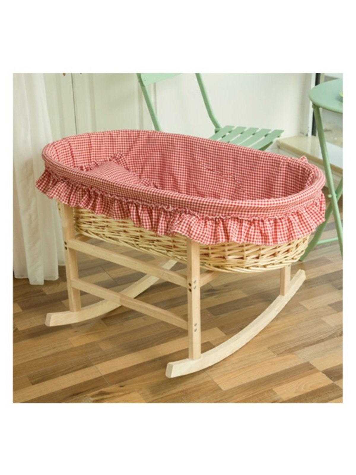 Wicker Baby Bassinet Newborn Swaying Nest Hanging Basket