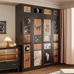Meishida Vintage-Style Carbon Steel Wardrobe for Home Bedroom, Stainless Aluminum Metal Iron Art Leather Combination for Small Apartments Meishida Vintage-Style Carbon Steel Wardrobe for Home Bedroom, Stainless Aluminum Metal Iron Art Leather Combination for Small Apartments